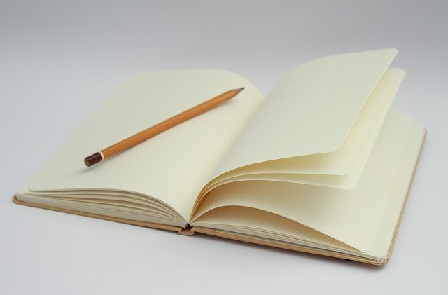 Cahier page blanche