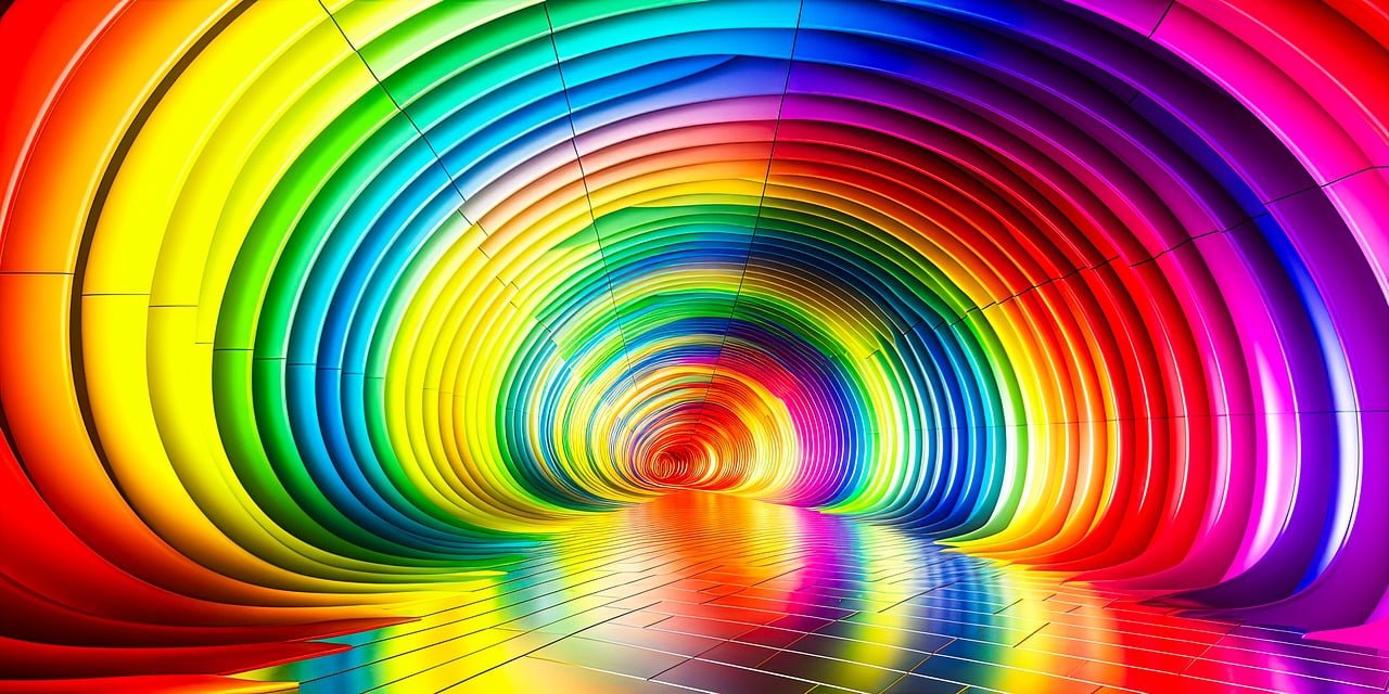 Bien-être :c en ciel représentant un portail hypnotique.