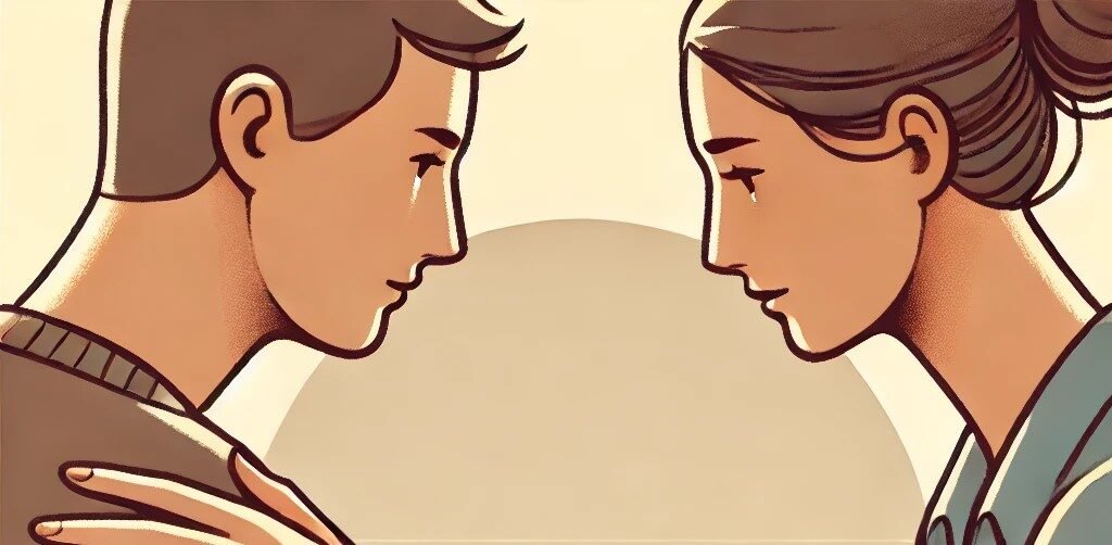 Empathie et sympathie. 2 personnes face à face se comprenant
