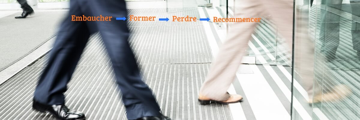 Personnes quittant l'entreprise symbolisant la perte des talents