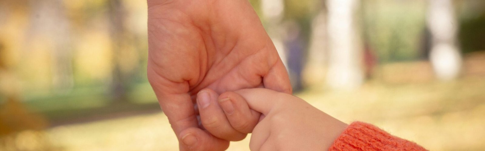 Faire confiance aux autres et se sentir en sécurité, illustré par une main d’adulte tenant celle d’un enfant.